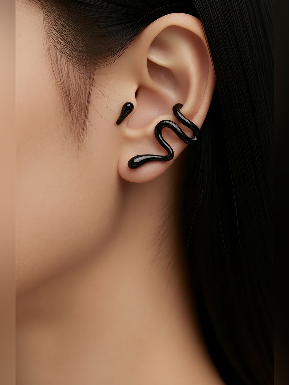 Black Earlobe Jewelry